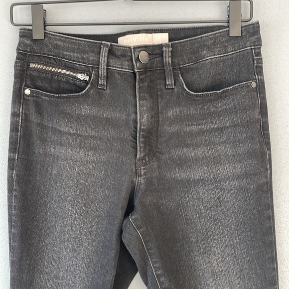 Athelta Sculptek Zip Ankle Stretch Skinny Jeans - Size 4 - carbon wash - Picture 6 of 13